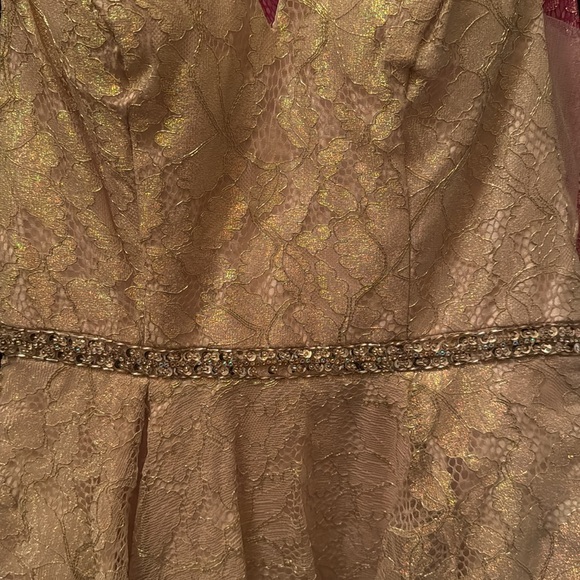 SHORT GLITTER PRINT V-NECK JUNIOR DRESS WITH POCKETS M & XL - NEW W/TAGS - Picture 3 of 7